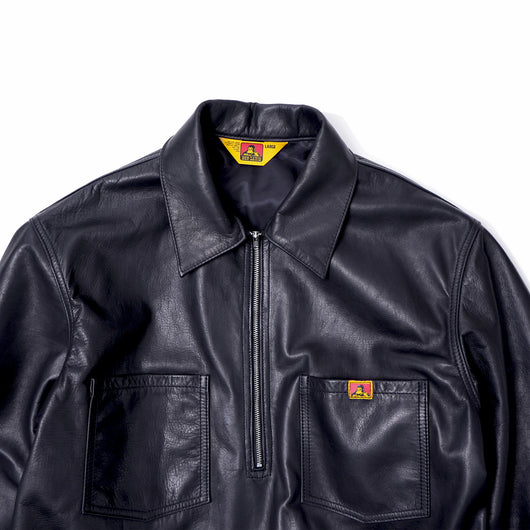 Leather Half Zip Shirt〈Ben Davis 90th Anniv. Capsule collection Curated by POGGY〉