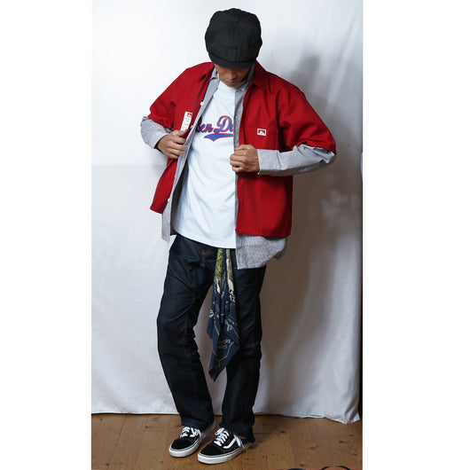 USA "HALF ZIP S/S" SHORT FULL ZIP SHIRT