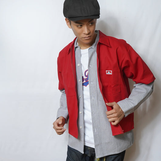 USA "HALF ZIP S/S" SHORT FULL ZIP SHIRT