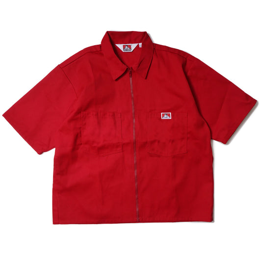 USA "HALF ZIP S/S" SHORT FULL ZIP SHIRT