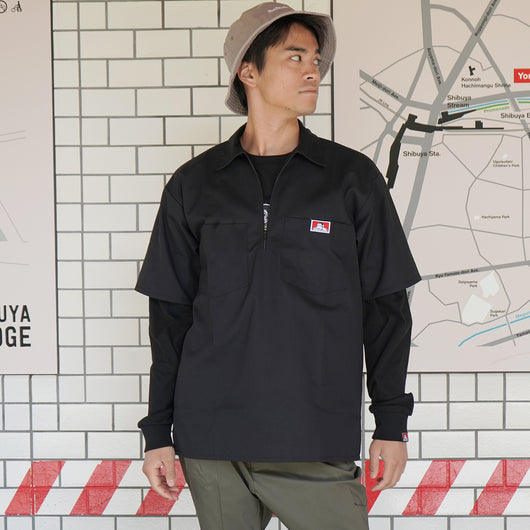USA HALF ZIP S/S SHIRT