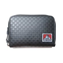 ROUND ZIP WALLET Checker Emboss
