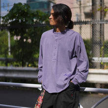 PIGMENT DYE HENLEY-NECK LONG T-SHIRTS