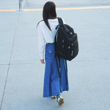DENIM PLEATED SKIRT
