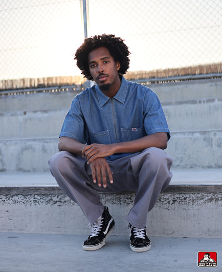 DENIM Half Zip Shirts