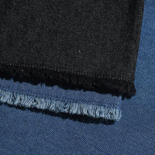 Denim Fringe Half Zip LS