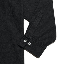 Denim Fringe Half Zip LS