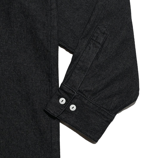 Denim Fringe Half Zip LS