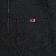 Denim Fringe Half Zip LS