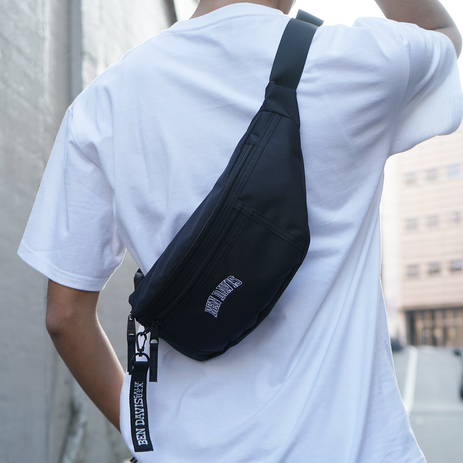 ITA製 ダニエル＆ボブ ジャンニ デイビス ウエストバッグ ナイロン×レザー BEN DAVIS ウエストポーチ 「BEN DAVIS/ベンデイビス」普段遣い